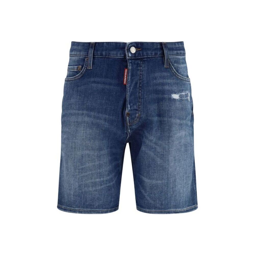 Dsquared² Blue Cotton Bermuda Men's Shorts